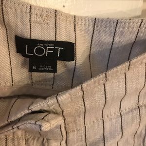 Ann Taylor LOFT pinstripe cropped slacks
